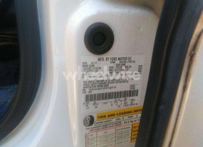 Photo 9 of 2015 Ford Expedition LIMITED (VIN 1FMJU2AT3FEF42715)