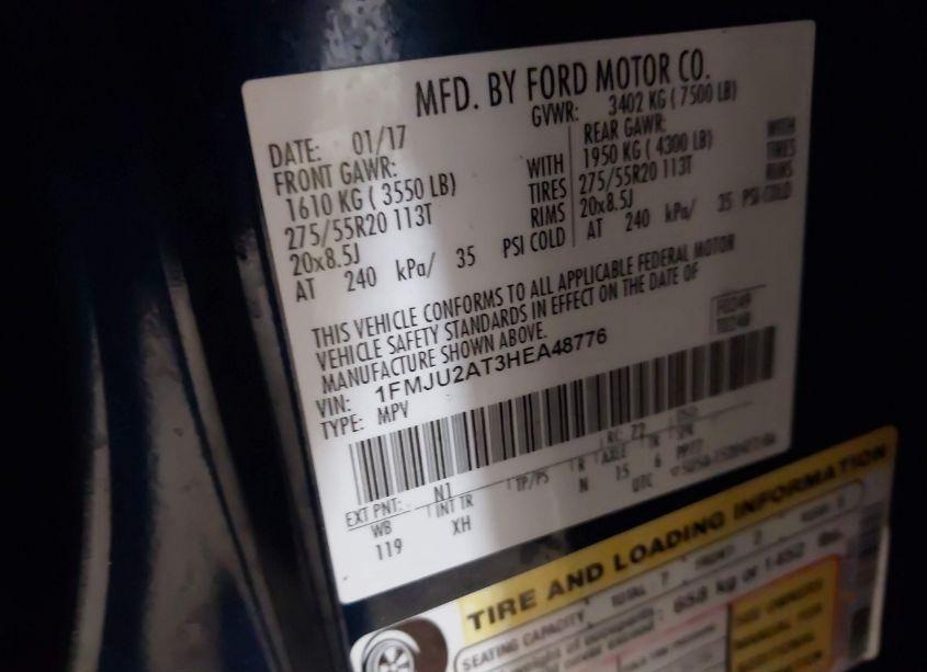 Photo 9 of 2017 Ford Expedition LIMITED (VIN 1FMJU2AT3HEA48776)