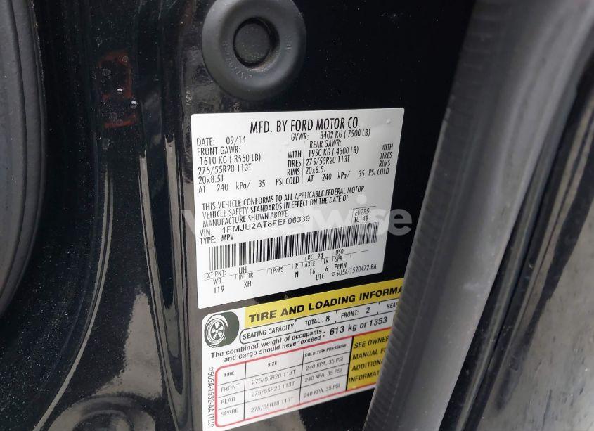 Photo 9 of 2015 Ford Expedition LIMITED (VIN 1FMJU2AT8FEF06339)