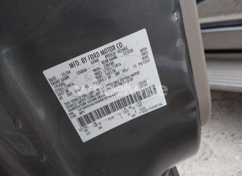 Photo 9 of 2005 Ford Excursion LIMITED (VIN 1FMNU43S95EB14129)