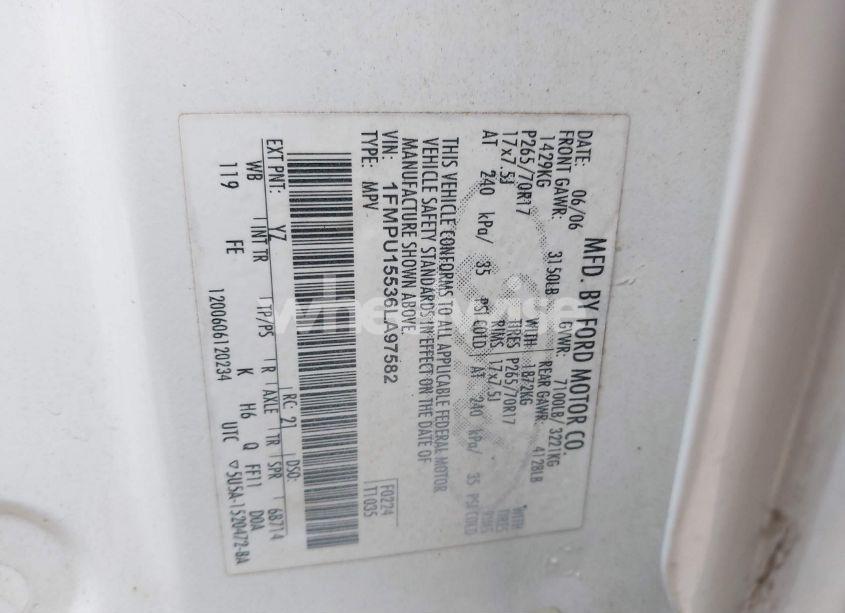 Photo 9 of 2006 Ford Expedition XLT/XLT SPORT (VIN 1FMPU15536LA97582)