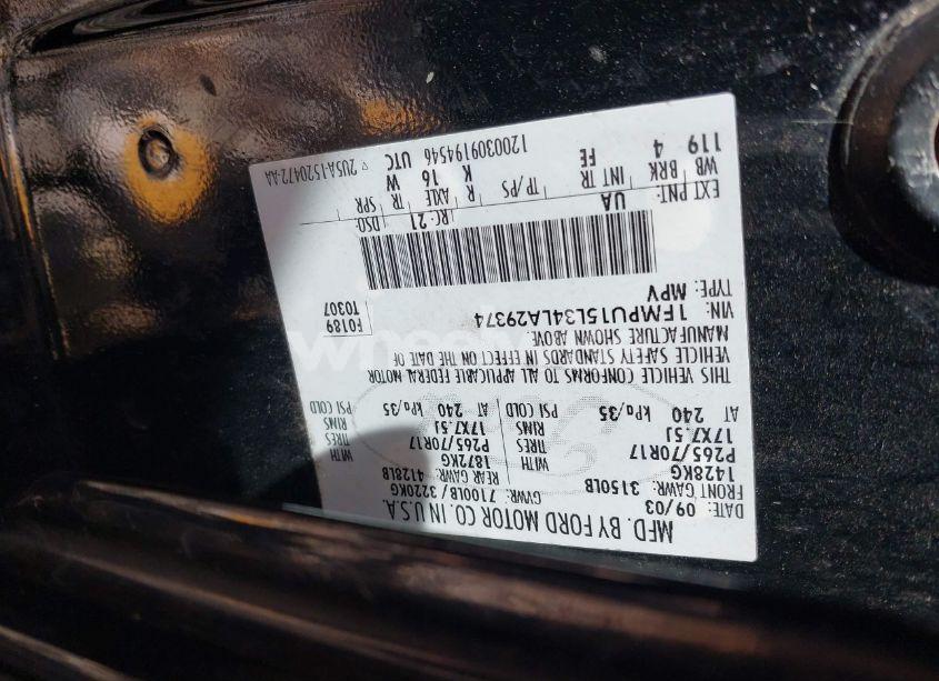 Photo 9 of 2004 Ford Expedition XLT (VIN 1FMPU15L34LA29374)