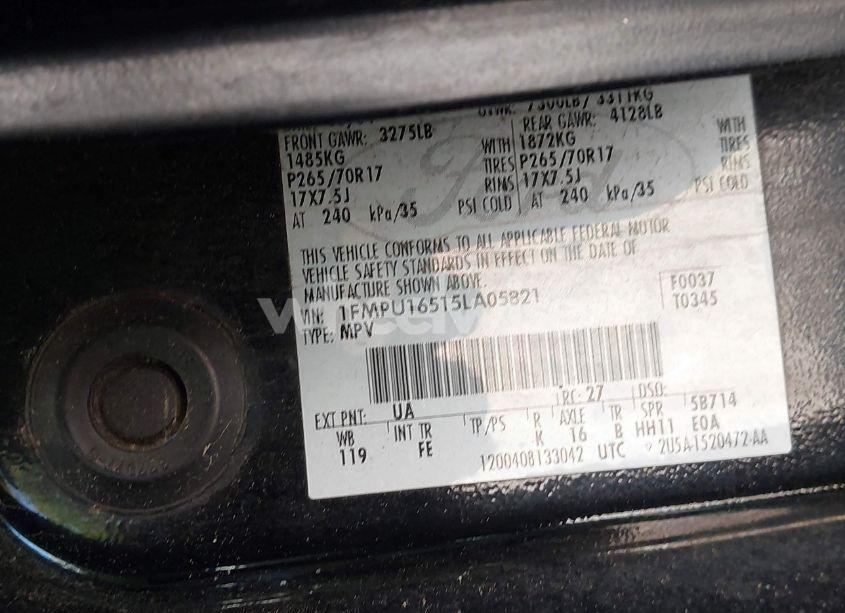 Photo 9 of 2005 Ford Expedition NBX/XLT (VIN 1FMPU16515LA05821)