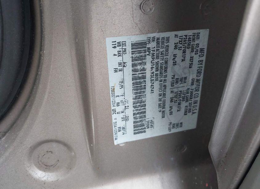 Photo 9 of 2003 Ford Expedition XLT (VIN 1FMPU16L93LB74741)