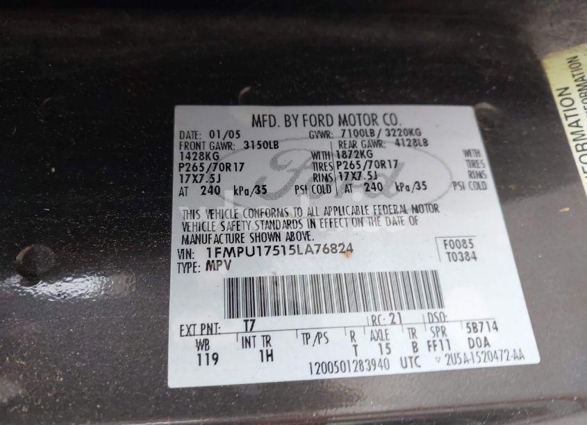 Photo 9 of 2005 Ford Expedition EDDIE BAUER/KING RANCH (VIN 1FMPU17515LA76824)