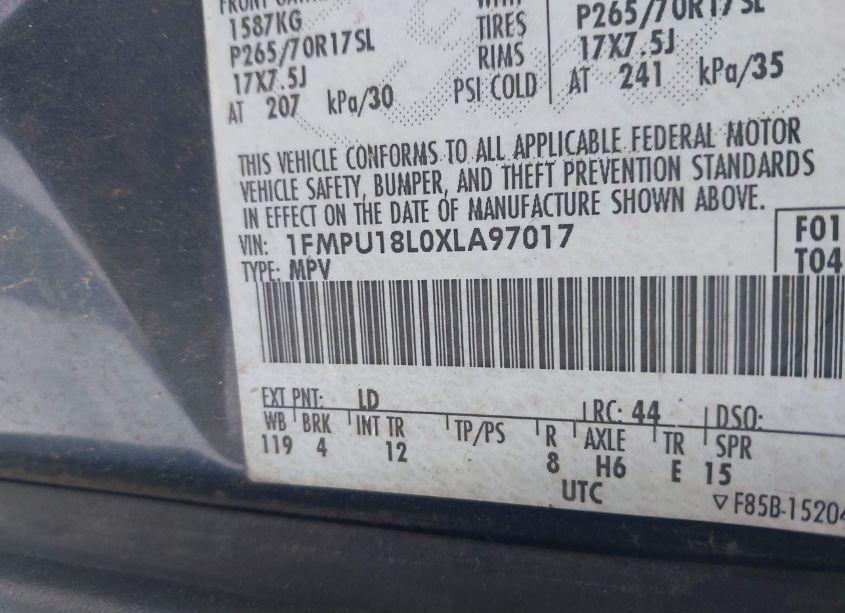 Photo 9 of 1999 Ford Expedition EDDIE BAUER/XLT (VIN 1FMPU18L0XLA97017)