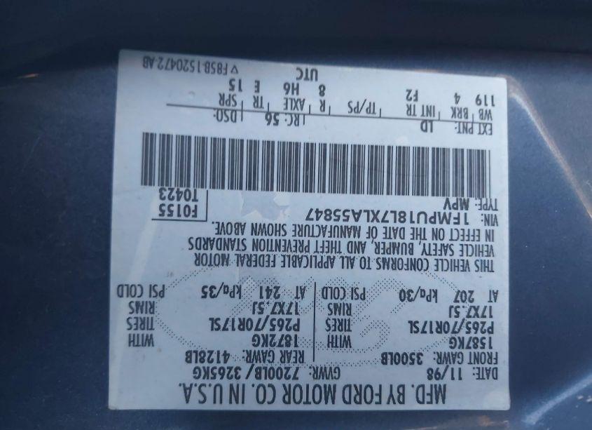 Photo 9 of 1999 Ford Expedition EDDIE BAUER/XLT (VIN 1FMPU18L7XLA55847)