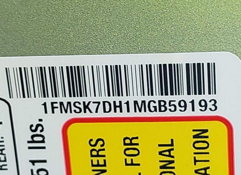 Photo 9 of 2021 Ford Explorer XLT (VIN 1FMSK7DH1MGB59193)
