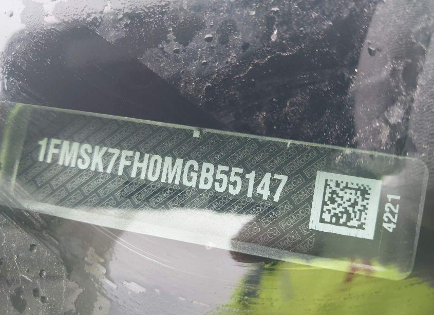 Photo 9 of 2021 Ford Explorer LIMITED (VIN 1FMSK7FH0MGB55147)