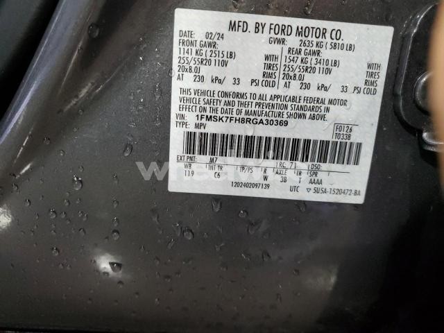 Photo 4 of 2024 FORD EXPLORER LIMITED (VIN 1FMSK7FH8RGA30369)