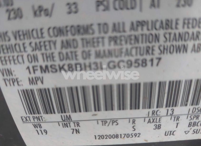 Photo 9 of 2020 Ford Explorer (VIN 1FMSK8BH3LGC95817)