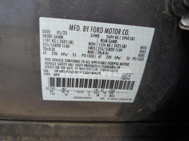 Photo 12 of 2023 FORD EXPLORER XLT (VIN 1FMSK8DH1PGB08920)