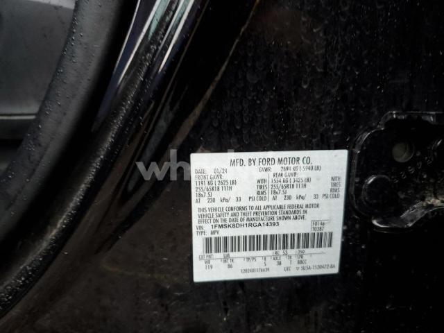 Photo 10 of 2024 FORD EXPLORER XLT (VIN 1FMSK8DH1RGA14393)