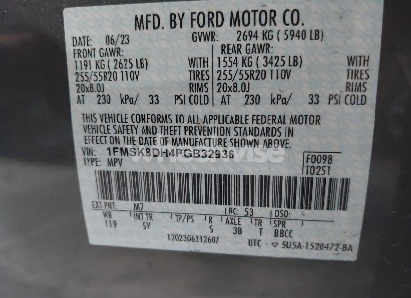 Photo 9 of 2023 Ford Explorer XLT (VIN 1FMSK8DH4PGB32936)