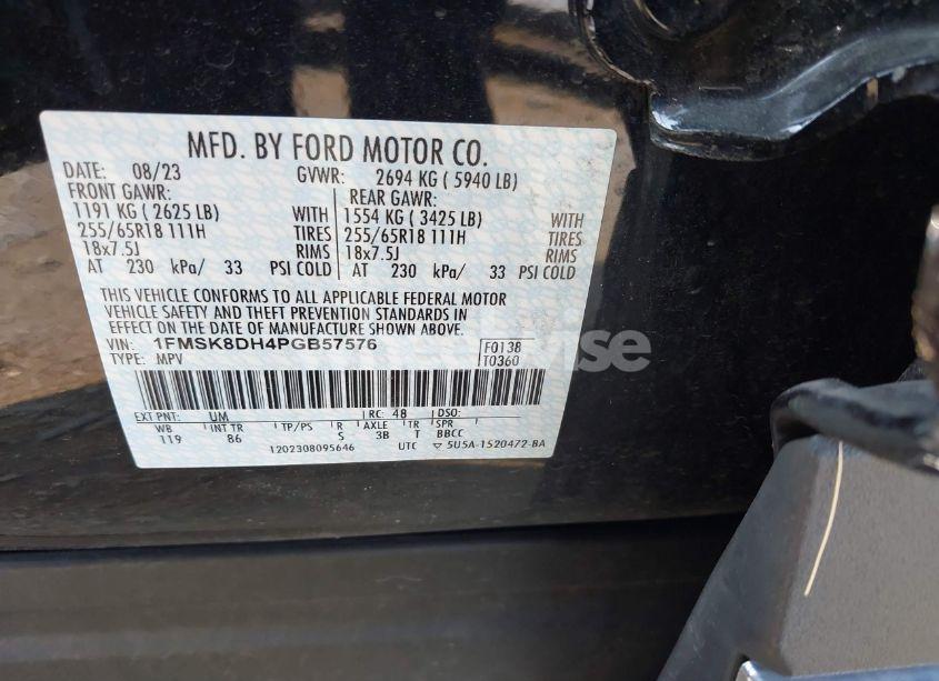 Photo 9 of 2023 Ford Explorer XLT (VIN 1FMSK8DH4PGB57576)