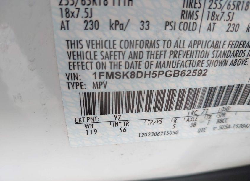 Photo 9 of 2023 Ford Explorer XLT (VIN 1FMSK8DH5PGB62592)