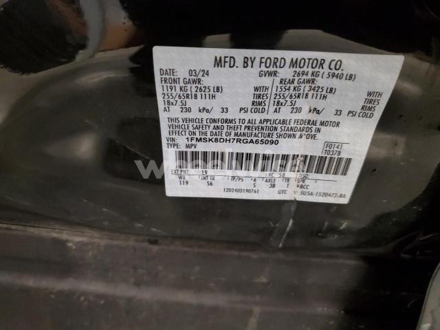 Photo 11 of 2024 FORD EXPLORER XLT (VIN 1FMSK8DH7RGA65090)