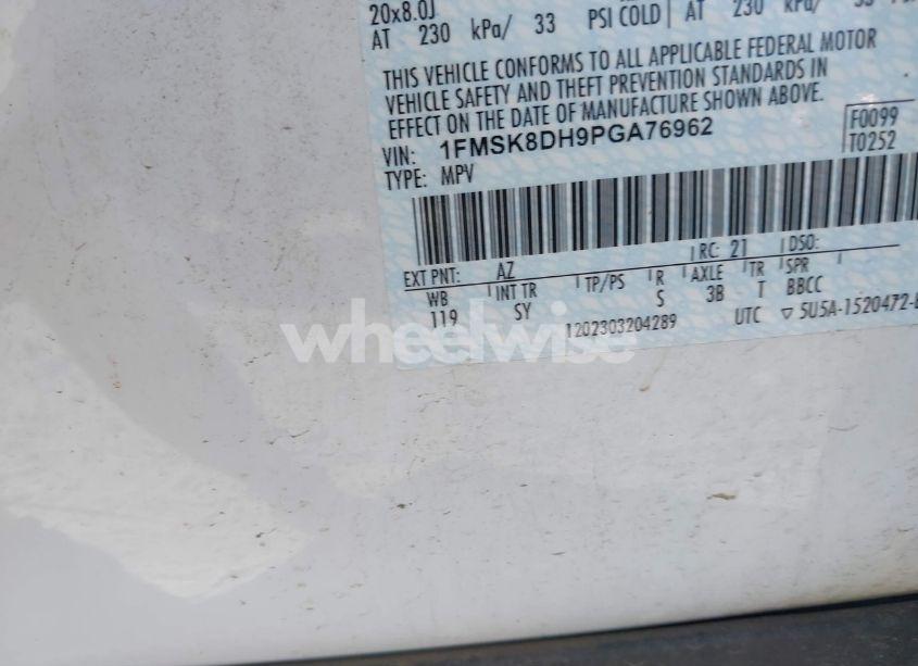 Photo 9 of 2023 Ford Explorer XLT (VIN 1FMSK8DH9PGA76962)