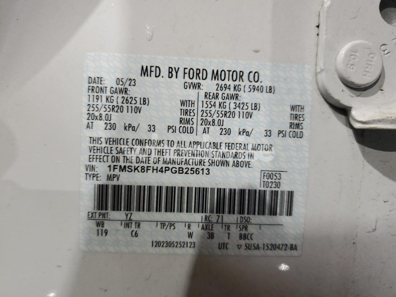 Photo 14 of 2023 FORD EXPLORER LIMITED (VIN 1FMSK8FH4PGB25613)