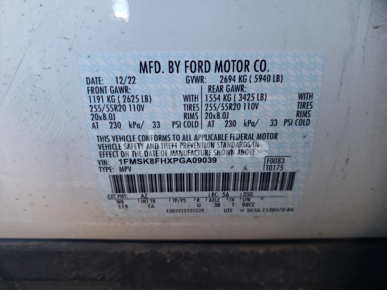 Photo 13 of 2023 FORD EXPLORER LIMITED (VIN 1FMSK8FHXPGA09039)