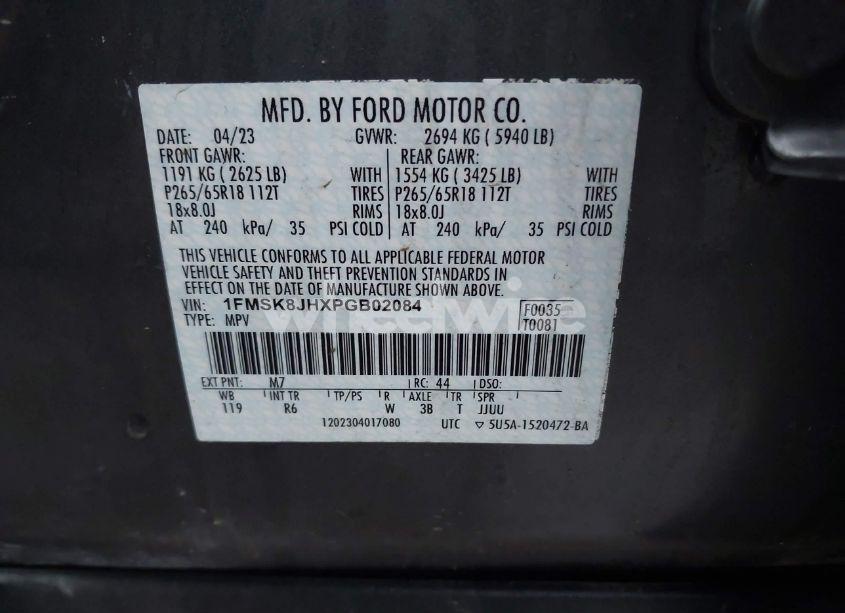 Photo 9 of 2023 Ford Explorer TIMBERLINE (VIN 1FMSK8JHXPGB02084)