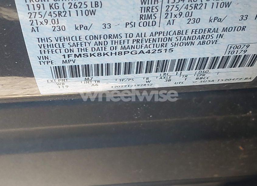 Photo 9 of 2023 Ford Explorer ST-LINE (VIN 1FMSK8KH8PGA42515)