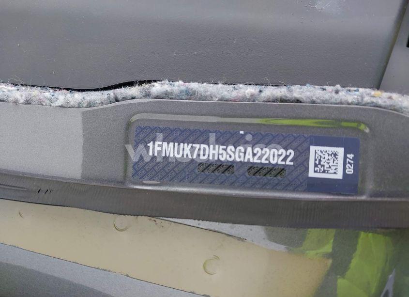 Photo 9 of 2025 Ford Explorer ACTIVE (VIN 1FMUK7DH5SGA22022)