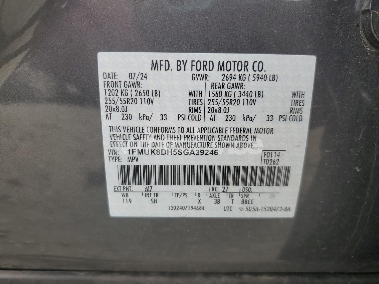 Photo 13 of 2025 FORD EXPLORER ACTIVE (VIN 1FMUK8DH5SGA39246)