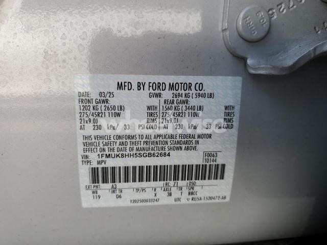 Photo 8 of 2025 FORD EXPLORER PLATINUM (VIN 1FMUK8HH5SGB62684)