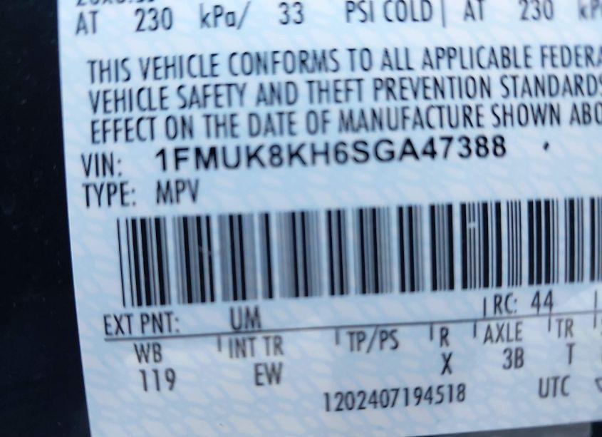 Photo 9 of 2025 Ford Explorer ST-LINE (VIN 1FMUK8KH6SGA47388)