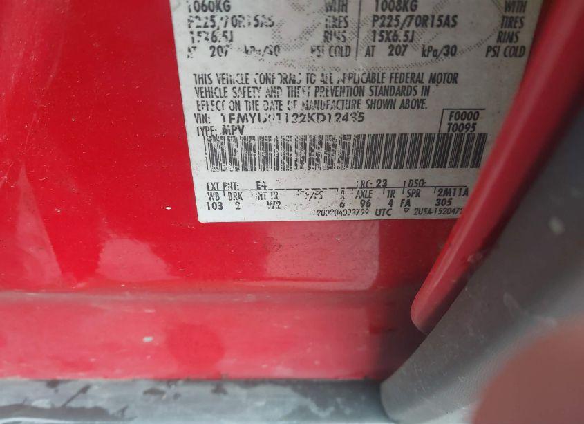 Photo 9 of 2002 Ford Escape XLS (VIN 1FMYU01122KD12435)