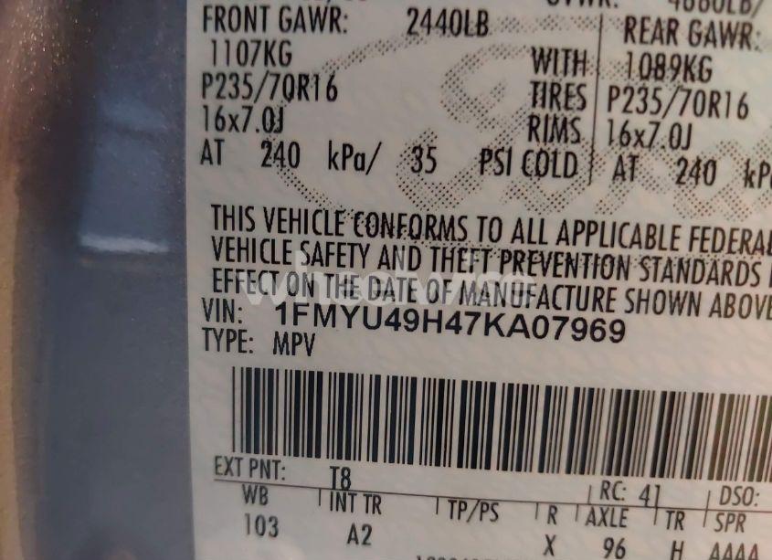 Photo 9 of 2007 Ford Escape HYBRID (VIN 1FMYU49H47KA07969)