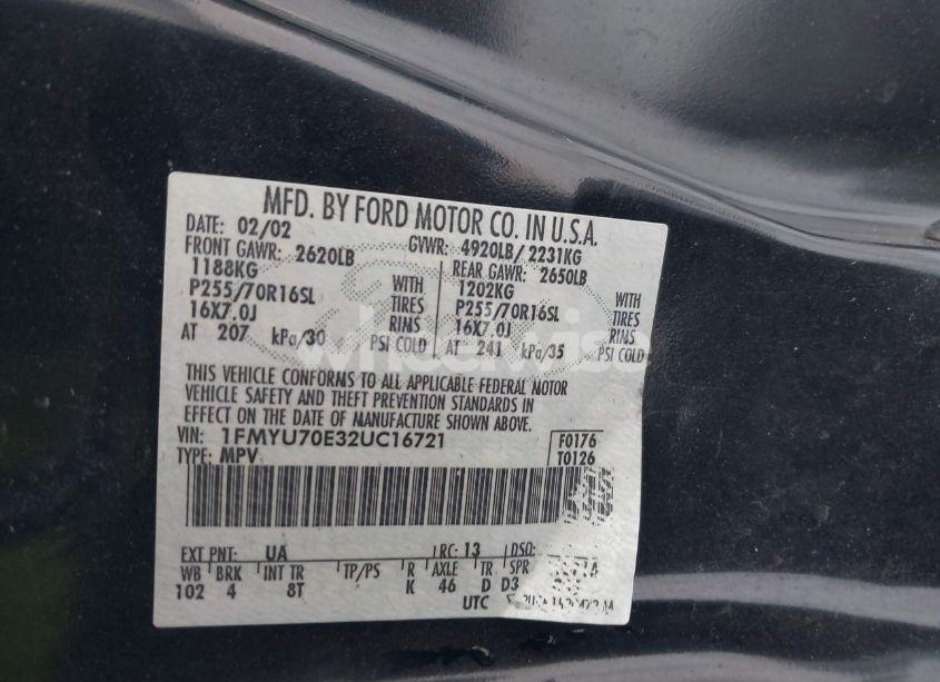 Photo 9 of 2002 Ford Explorer SPORT (VIN 1FMYU70E32UC16721)