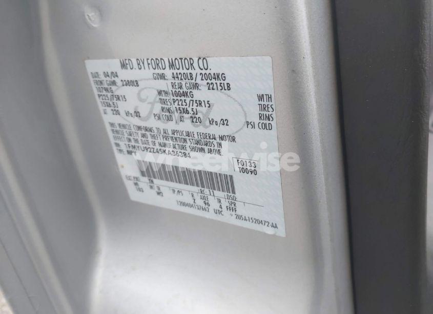 Photo 9 of 2005 Ford Escape XLS (VIN 1FMYU92Z45KA36384)