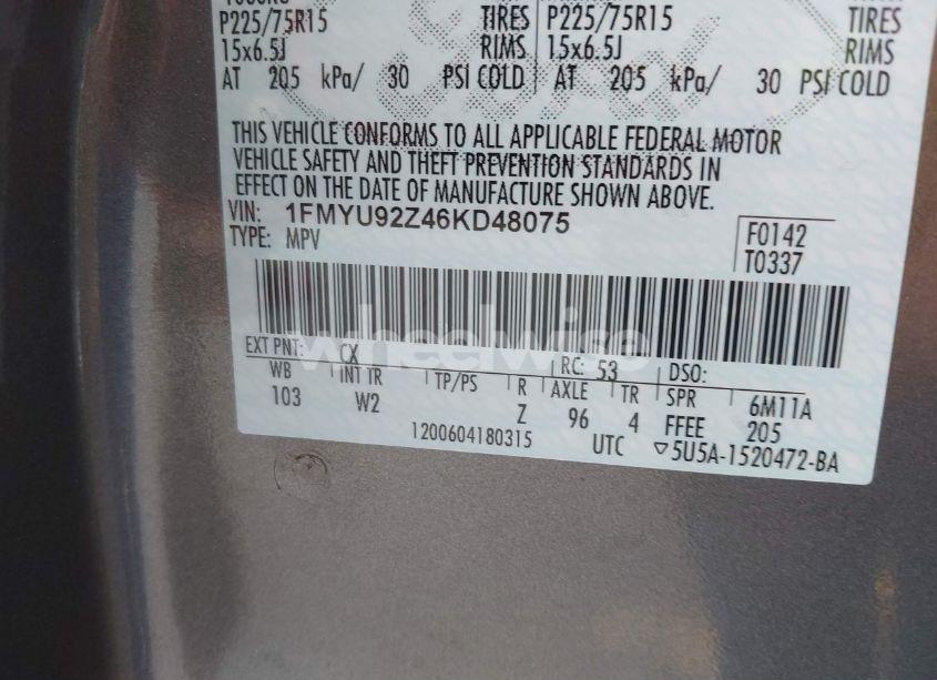 Photo 9 of 2006 Ford Escape XLS/XLS MANUAL (VIN 1FMYU92Z46KD48075)