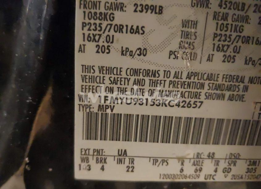 Photo 9 of 2003 Ford Escape XLT (VIN 1FMYU93153KC42657)