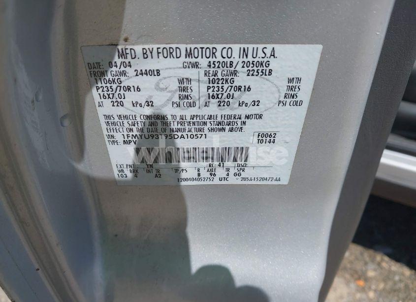 Photo 9 of 2005 Ford Escape XLT (VIN 1FMYU93195DA10571)