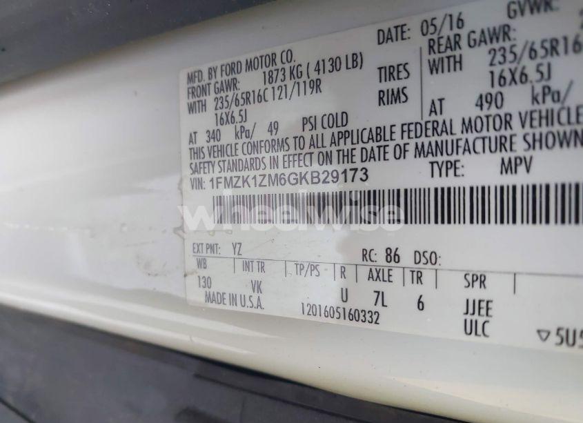 Photo 9 of 2016 Ford Transit-150 XL (VIN 1FMZK1ZM6GKB29173)