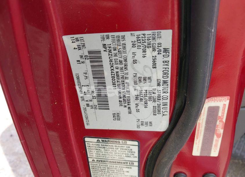 Photo 9 of 2004 Ford Explorer XLS (VIN 1FMZU62KX4ZB03811)