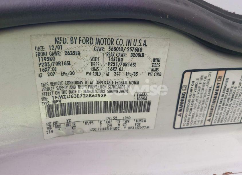 Photo 9 of 2002 Ford Explorer XLT (VIN 1FMZU63E72ZB62529)