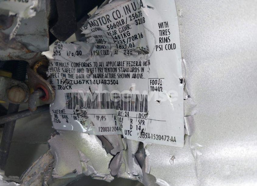 Photo 9 of 2004 Ford Explorer SPORT TRAC ADRENALIN/XLS/XLT (VIN 1FMZU67K14UA83504)