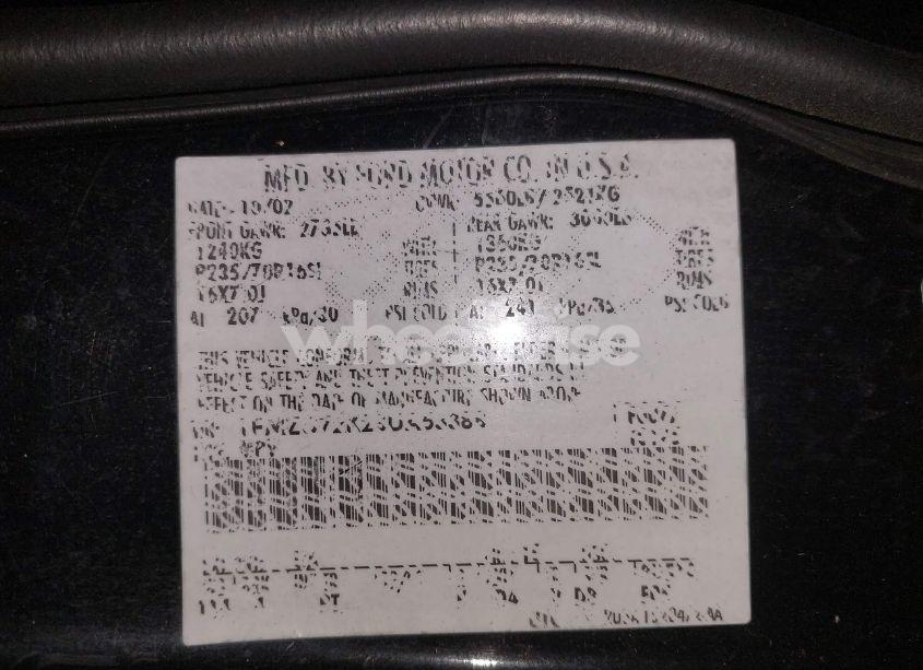 Photo 9 of 2003 Ford Explorer XLS (VIN 1FMZU72K23UA53388)