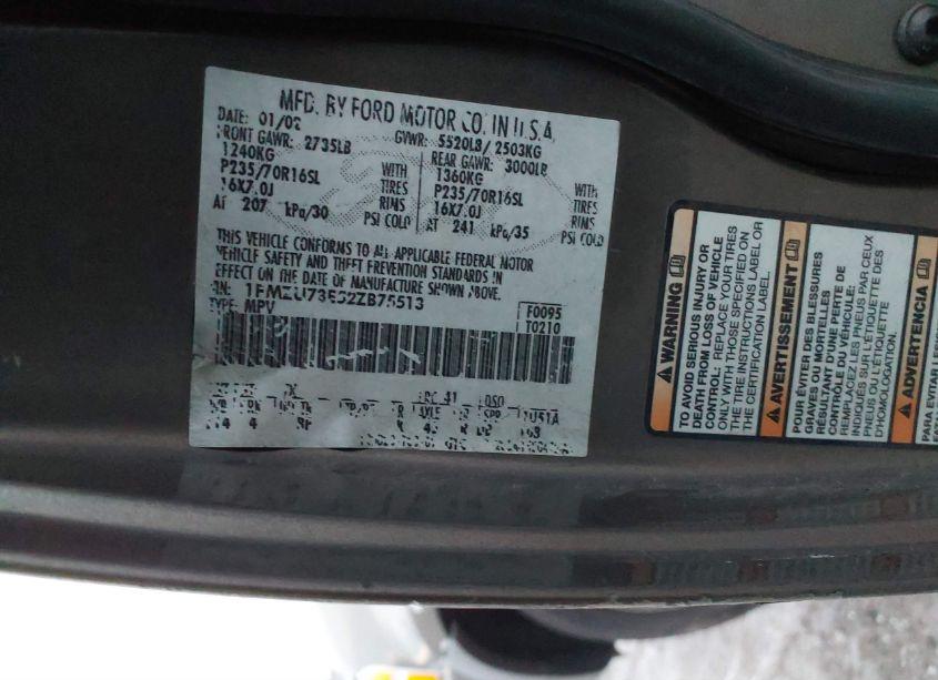 Photo 9 of 2002 Ford Explorer XLT (VIN 1FMZU73E52ZB75513)