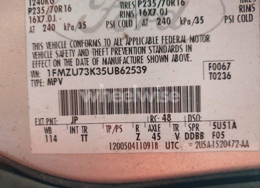 Photo 9 of 2005 Ford Explorer XLT/XLT SPORT (VIN 1FMZU73K35UB62539)