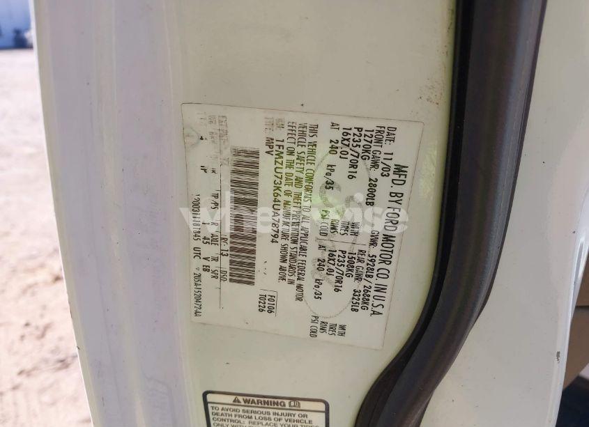 Photo 9 of 2004 Ford Explorer NBX/XLT (VIN 1FMZU73K64UA78794)