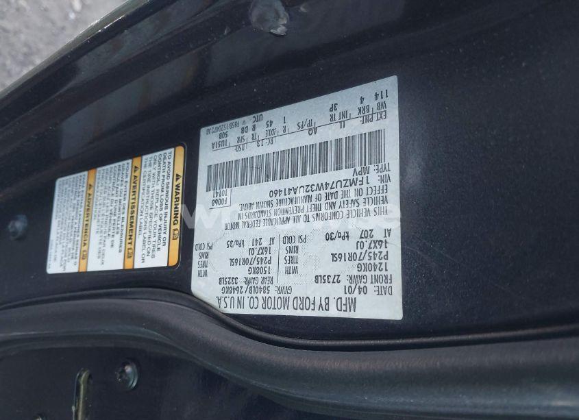 Photo 8 of 2002 Ford Explorer EDDIE BAUER (VIN 1FMZU74W32UA41460)