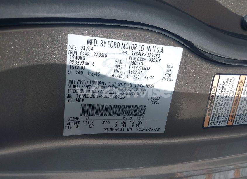 Photo 9 of 2004 Ford Explorer XLT (VIN 1FMZU83E24UB48730)