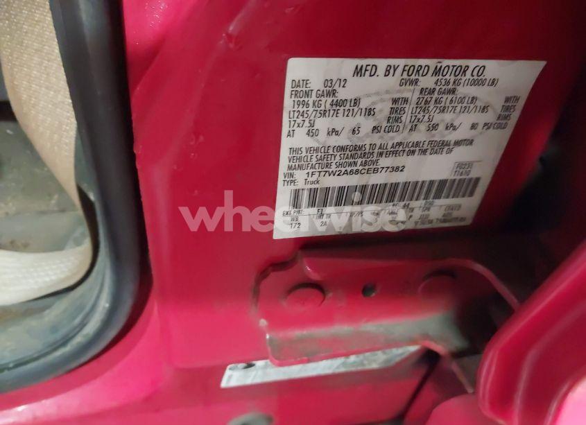 Photo 9 of 2012 Ford F-250 XLT (VIN 1FT7W2A68CEB77382)