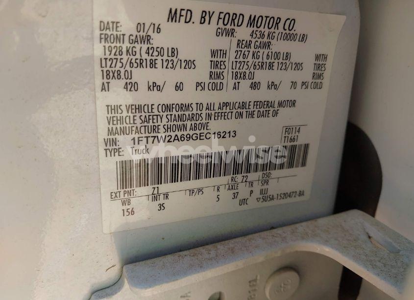 Photo 9 of 2016 Ford F-250 XLT (VIN 1FT7W2A69GEC16213)