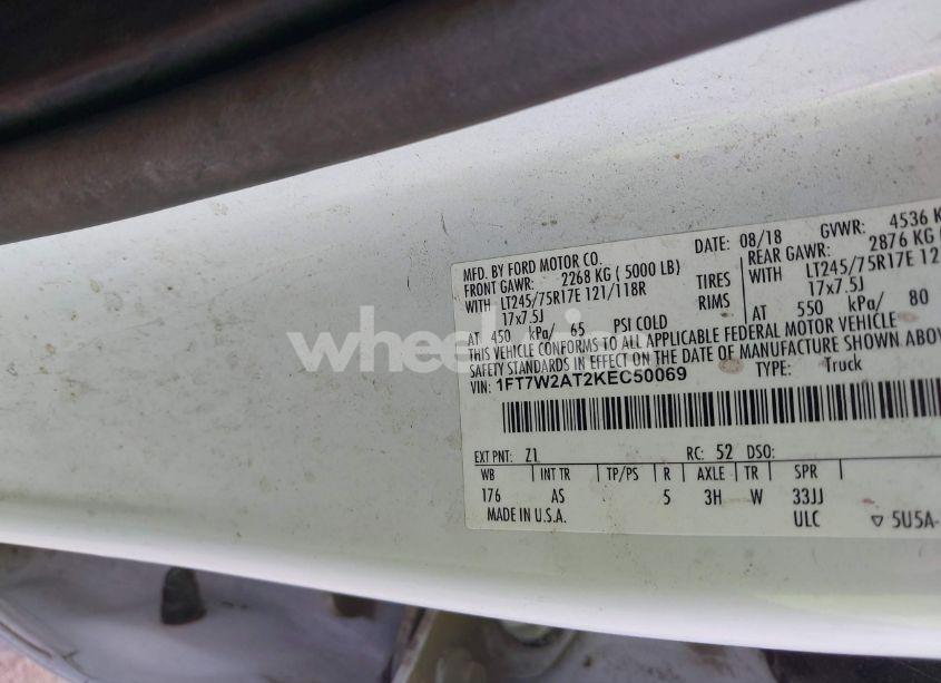 Photo 9 of 2019 Ford F-250 XL (VIN 1FT7W2AT2KEC50069)